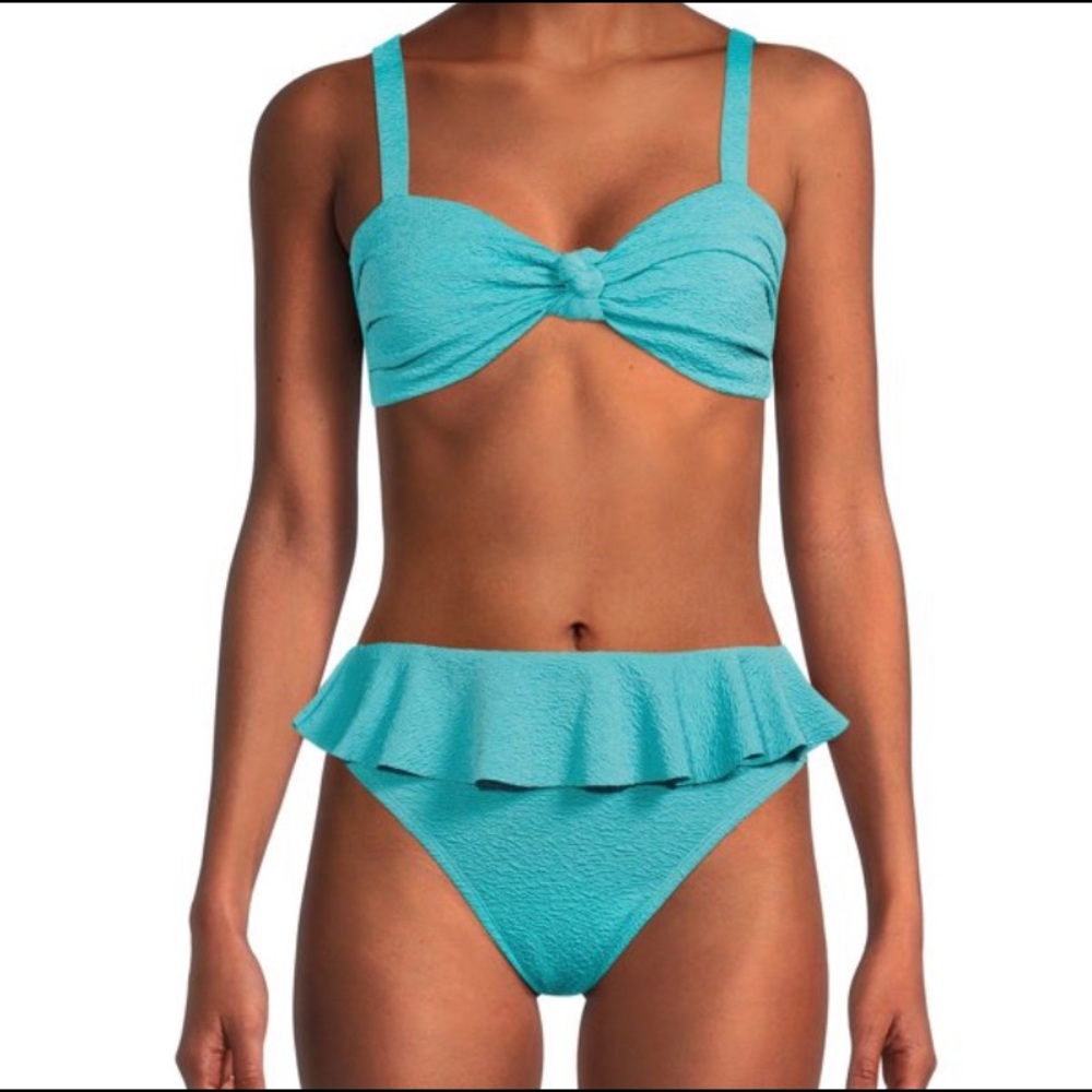 Time And Tru Women's and Women's Plus Popcorn Texture Swimsuit